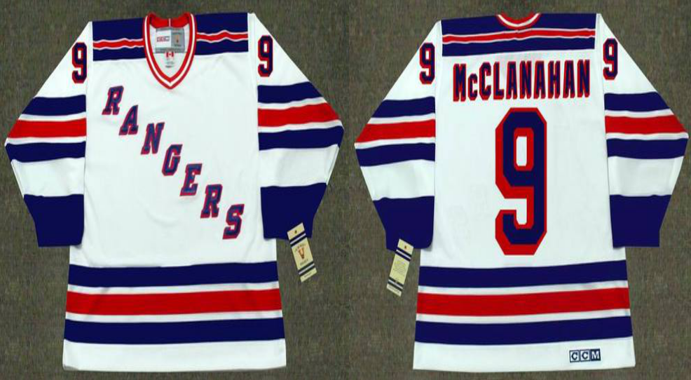 2019 Men New York Rangers 9 McClanahan white CCM NHL jerseys